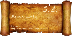 Strack Lívia névjegykártya